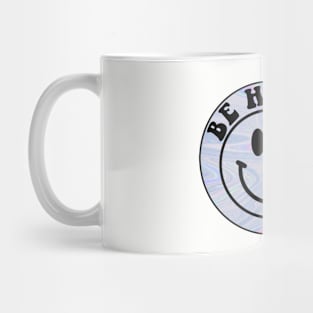 Be Happy Trippy Smiley Face Mug